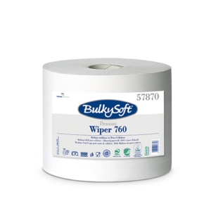 Czyściwo papierowe BulkySoft Premium, 2 warstwy, kolor biały, celuloza, długość 760m, idealne do szyb, 1 rola
