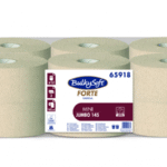 Papier toaletowy jumbo mini BulkySoft Havana Forte, 2 warstwy, kolor naturalny, recykling z kartonów, długość roli 145m, 12 rolek/op.