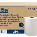 Ręcznik w roli Tork Matic System, 1 warstwa, kolor biały, celuloza TAD, długość 280m, 6 rolek/op, system H1