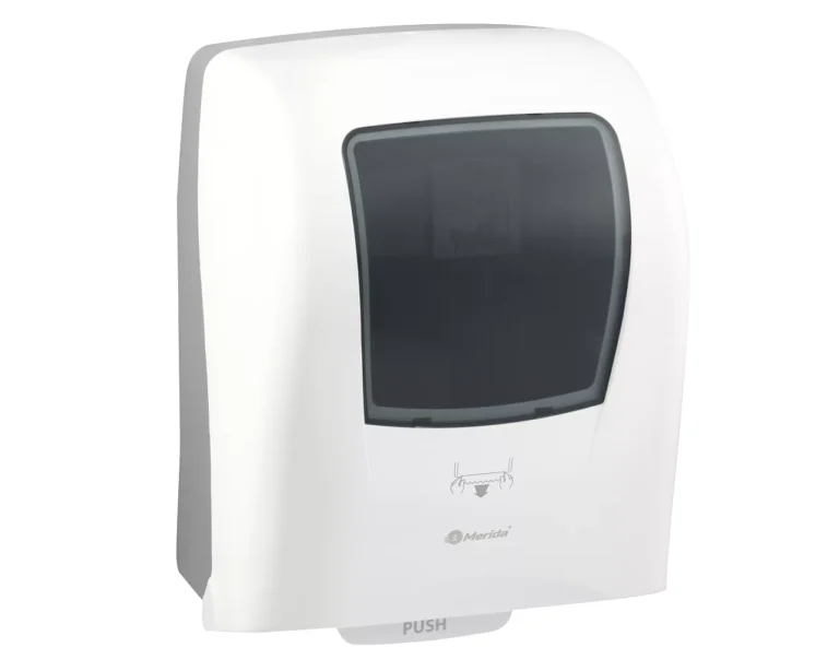 mechaniczny-podajnik-recznikow-papierowych-w-rolach-merida-one-automatic-maxi-tworzywo-abs-bialy-ceb301-1
